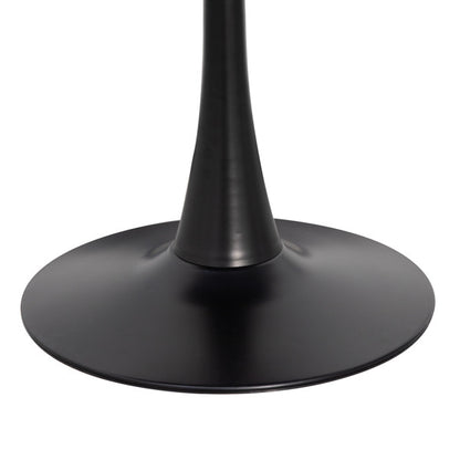 31.5'' Round Black Dining Table with Sturdy Base – Seats 2-4