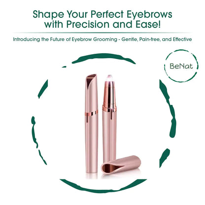 Rechargeable Eyebrow Hair Remover – Painless, Precise, and Portable Trimmer for Women & Men, USB Charging, Gentle on Skin