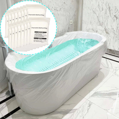 Disposable Bathtub Cover – 24 Pcs Large Plastic Liner Bags for Travel & Home (102x47 inch) | Hygienic, Waterproof & Convenient