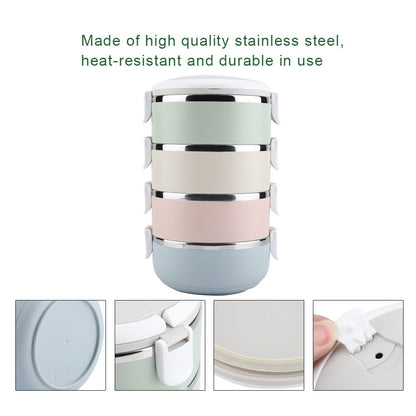 Portable Stainless Steel Lunch Box Container Bento Box Food Container (4 Layers 2800ml)