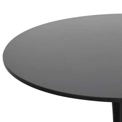 31.5'' Round Black Dining Table with Sturdy Base – Seats 2-4