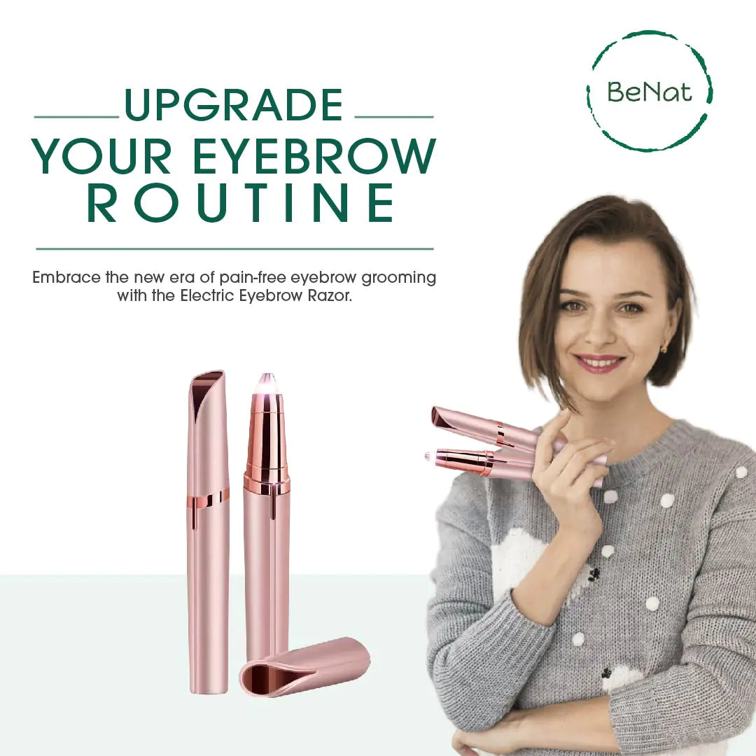 Rechargeable Eyebrow Hair Remover – Painless, Precise, and Portable Trimmer for Women & Men, USB Charging, Gentle on Skin